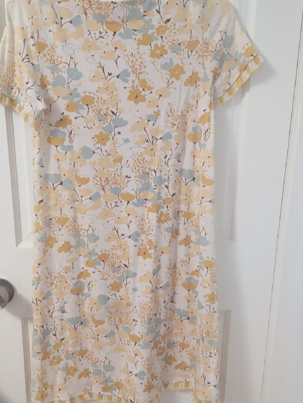 Spartina 449 Cream Dress with Yellow & Pale Blue Floral Print - Picture 5 of 5